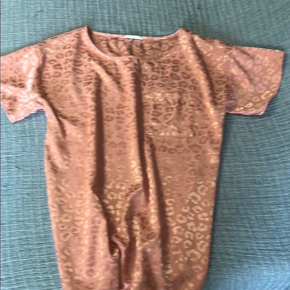 First Love Leopard Print Blouse - Brown and Tan